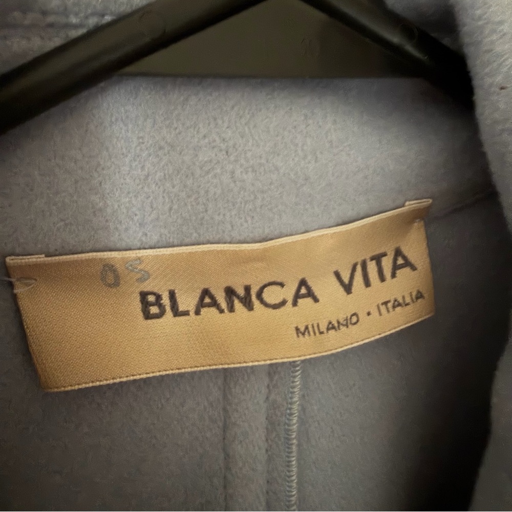 Blanca Vita Wool Blend Calistea Wrap Coat | Light Blue - Picture 6 of 11